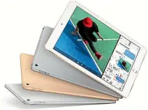  ??  ?? The new iPad retains a 9.7-inch screen, but the display is brighter and the processor faster.