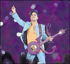  ?? AP PHOTO / CHRIS O’MEARA, FILE ?? In this Feb. 4, 2007 file photo, Prince performs during the halftime show at the Super Bowl XLI football game in Miami.