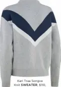  ??  ?? Kari Traa Songve Knit SWEATER, $110, altitude-sports.com.