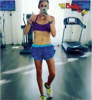  ??  ?? Above and top: Marion regularly posts gym selfies on her social media accounts – she has lost nearly five stone since 2013 and works out five times a week. Above: in action at Wimbledon, 2013
