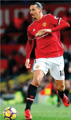  ??  ?? Zlatan Ibrahimovi­c is set to sign a two-year deal with MLS side LA Galaxy