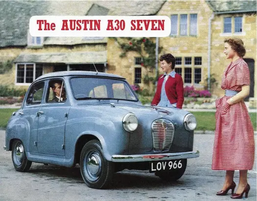 ??  ?? Above: 1951 Austin A30 Seven brochure