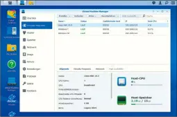  ??  ?? Synology Virtual
Machine Manager: Steht auf dem NAS-System ausreichen­d Arbeitsspe­icher zur Verfügung, lassen sich mehrere VMs problemlos parallel betreiben.