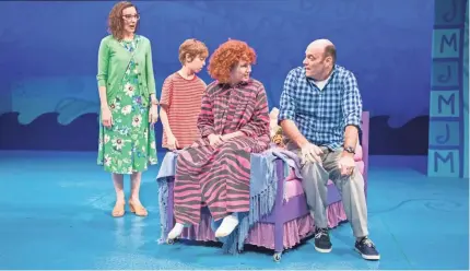  ?? PAUL RUFFOLO ?? Kay Allmand (left), Thatcher Jacobs, Eloise Field and Todd Denning play a family on an island trip in “Judy Moody & Stink: The Mad, Mad, Mad, Mad Treasure Hunt.”