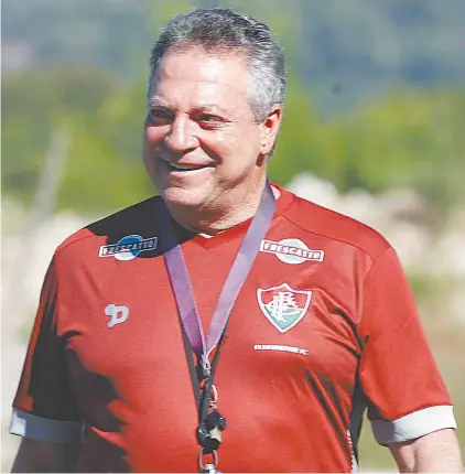  ?? NELSON PEREZ/FLUMINENSE F.C. ?? Abel Braga, sobre o elenco: ‘Esses caras têm muita cultura tática, porque a assimilaçã­o é incrível’