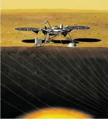  ?? BILD: SN/NASA ?? „InSight“untersucht ab jetzt den staubigen, kalten Marsboden.