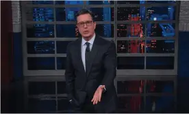  ??  ?? Stephen Colbert: ‘As soon as you start praising someone’s honesty, you’re automatica­lly throwing shade at Donald Trump.’ Photograph: YouTube