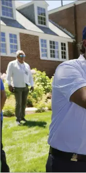  ?? ?? Phil Mickelson signs autographs after a practice round at Brookline yesterday