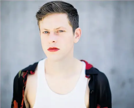  ?? Todd Heisler / New York Times ?? Mike Hadreas, who records as Perfume Genius, wrote darker songs for his new album “Too Bright.”