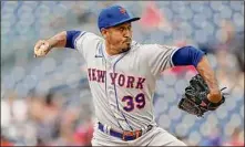  ?? Alex Brandon / Associated Press ?? The Mets’ Edwin Diaz allowed a two-out homer in the ninth before retiring the last batter to complete the four-hitter.