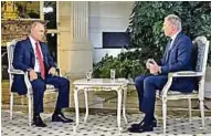  ??  ?? Einmalige Gelegenhei­t: Interview mit Putin