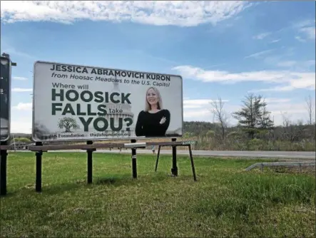  ?? PHOTO PROVIDED ?? The JLS Foundation is funding billboards in Hoosick Falls on Route 7and Route 22of successful Hoosick Falls residents for people to see.