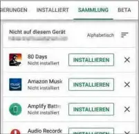  ??  ?? Tipp 4: Die App-Sammlung in Google Play merkt sich alle Apps, die Sie dort je herunterge­laden haben.