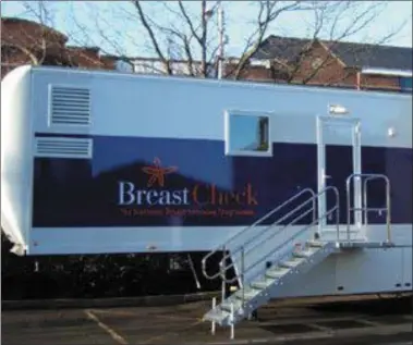  ??  ?? The BreastChec­k truck which offers women in Sligo regular mammograms.