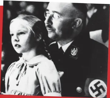 ??  ?? Nazi aristocrac­y: Gudrun, at nine, with her father Heinrich Himmler in 1938