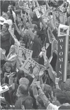  ?? TIM DILLON/USA TODAY ?? The Wyoming delegation at the Republican National Convention in 2000.