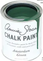  ?? ANNIE SLOAN ?? Annie Sloan product was inspired by the painted shutters and doors of Amsterdam.