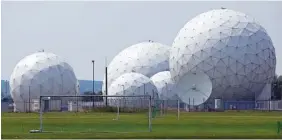  ?? ASSOCIATED PRESS FILE PHOTO ?? A German intelligen­ce service, the BND, monitoring base is seen in Bad Aibling, near Munich, Germany. German weekly Der Spiegel reported Friday the country’s spy agency had at least 50 numbers and email addresses belonging to journalist­s among its...