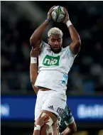  ??  ?? Hoskins Sotutu has soared into All Blacks reckoning this year.