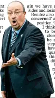  ??  ?? NO DIFFERENCE: Benitez is facing the same problems