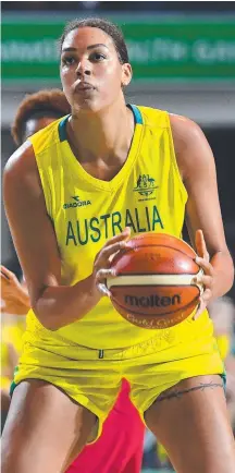  ?? Picture: GETTY IMAGES ?? US-based Australian star Elizabeth Cambage is a good chance to train on the Gold Coast next month.