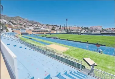  ?? ?? La pista de Nerja ya está preparada para acoger desde hoy tres días con los mejores atletas españoles.