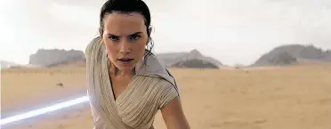  ?? Lucasfilm Ltd. / Associated Press ?? Daisy Ridley is Rey in “Star Wars: The Rise of Skywalker.”