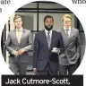  ??  ?? Jack Cutmore-Scott, John David Washington and Robert Pattinson in Tenet (out next week)