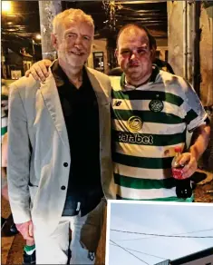  ??  ?? FOOTBALL PALS: A Celtic fan poses with Mr Corbyn