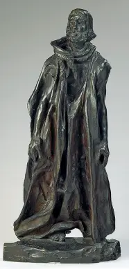  ??  ?? Profondità
Da sinistra, Auguste Rodin, «Monumento ai Borghesi di Calais», primo bozzetto (1884), Parigi, Musée Rodin e Auguste Rodin, «Eustache de Saint-Pierre», personaggi­o del secondo bozzetto de «I borghesi di Calais» (1885), Parigi, Musée Rodin