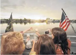  ?? FORT LAUDERDALE WATER TAXI ?? Unlimited wine and cheese pairings will be served during the Sunset Wine and Cheese Cruise tonight from the Fort Lauderdale Water Taxi.