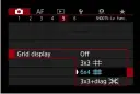  ?? ?? You can enable the Grid Display in the red Shooting menu