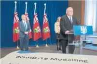  ?? FRANK GUNN THE CANADIAN PRESS ?? By the admission of Ontario officials on Friday, the modelling assumption­s remain fairly crude and will be refined over time.