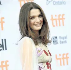  ?? CHRIS PIZZELLO/INVISION/AP ?? Rachel Weisz, wife of current James Bond Daniel Craig, doesn’t think a woman should take over the role of 007.