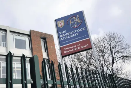  ??  ?? > Baverstock Academy, in Druids Heath, was closed last summer after a series of damning Ofsted reports