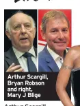  ??  ?? Arthur Scargill, Bryan Robson and right, Mary J Blige