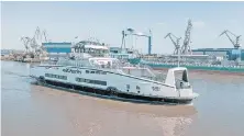  ?? B.C. FERRIES ?? B.C. Ferries’ fourth Island Class ferry departs Damen Shipyards Galati bound for B.C. in June 2021.