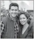 ?? Crown Media United States LLC/ ALLISTER FOSTER ?? When Nick (Jesse Metcalf) is fired at Christmast­ime, he takes a job at a Christmas tree lot where he meets Julie (Autumn Reeser). There Nick discovers the joy of helping others in Hallmark Channel’s new movie Christmas Under the Stars.