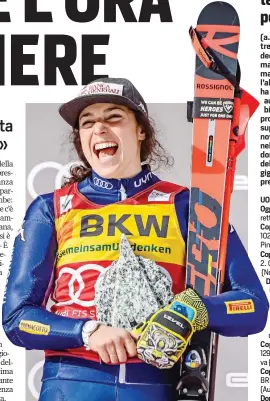  ?? GETTY IMAGES ?? Federica Brignone, 29 anni, sul podio di Crans Montana