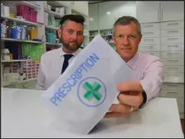  ??  ?? Willie Rennie MSP met pharmacist David Sneddon as he paid a visit to Houlihan Pharmacy in Glasgow’s Dumbarton Road during election campaignin­g