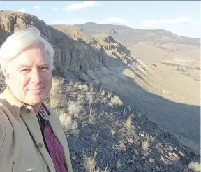  ?? PHOTOS: POSTMEDIA FILES ?? Simon Fraser University scientist Bruce Archibald at the McAbee shale formation near Cache Creek that was once planned for a quarry to produce cat litter.