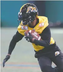  ?? JIM WELLS ?? Hamilton Tiger-cats wide receiver Bralon Addison blossomed into a star this season after bouncing around on practice squads in both the NFL and CFL. He is now poised to play a key role in the Grey Cup.