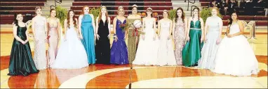  ?? PHOTO COURTESY OF LIFETOUCH NATIONAL STUDIOS ?? Lincoln’s 2021 Colors Day court posed in the high school gym after ceremonies on Friday.