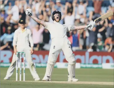  ?? PICTURE: MIKE EGERTON/PA ?? PLAYER OF THE EYAR: England’s Ben Stokes celebrates winning the third Ashes Test at Headingley.