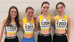  ?? ?? Finalists Niamh Mckinlay, Loren Stewart, Tabitha Mackenzie and Rowan Calveley