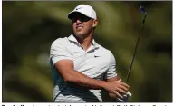  ??  ?? Brooks Koepka arrived at Augusta National Golf Club on Sunday in preparatio­n for the Masters less than three weeks after having surgery on his right knee. Koepka’s best finish at the Masters was in 2019 when he tied for second place with Dustin Johnson and Xander Schauffele.