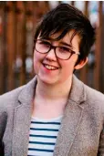  ??  ?? TRAGEDY: Journalist Lyra McKee was shot dead in Derry