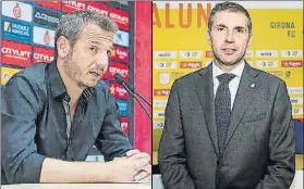  ?? F: P. PUNTÍ ?? Pablo Machín sigue a la espera de que Quique Cárcel y Delfí Geli cierren más fichajes