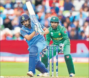  ?? GETTY IMAGES ?? Rohit Sharma, who failed against Hong Kong on Tuesday with 23, has fallen to Mohammad Amir thrice in limited overs format. Pakistan skipper Sarfraz Ahmed will once again look to Amir to get India’s standin skipper early.