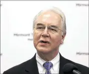  ?? JACQUELINE LARMA / ASSOCIATED ?? Health and Human Services Secretary Tom Price is under investigat­ion regarding his recent use of costly charter flights at taxpayer expense.